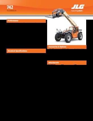 Chariot Élévateur Télescopique JLG 742