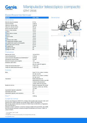 Chariot Élévateur Télescopique Genie GTH-2506