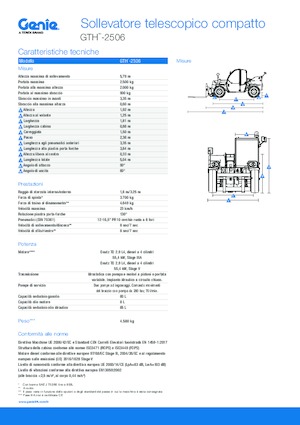 Chariot Élévateur Télescopique Genie GTH-2506