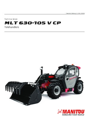 Chariot Élévateur Télescopique Manitou MLT 630-105 V CP