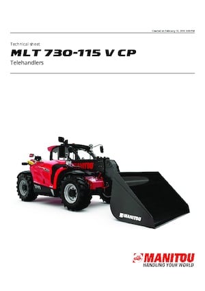 Chariot Élévateur Télescopique Manitou MLT 730-115 V CP