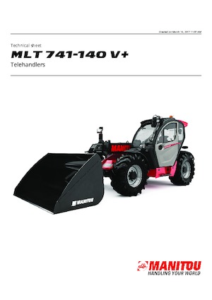 Chariot Élévateur Télescopique Manitou MLT 741-140 V+