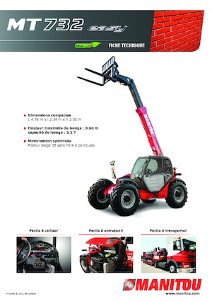 Chariot Élévateur Télescopique Manitou MT 732-100 PS Comfort