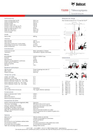Chariot Élévateur Télescopique Bobcat T 2250