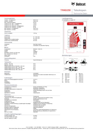 Chariot Élévateur avec châssis tounant Bobcat TR40250