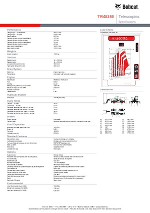 Chariot Élévateur avec châssis tounant Bobcat TR40250
