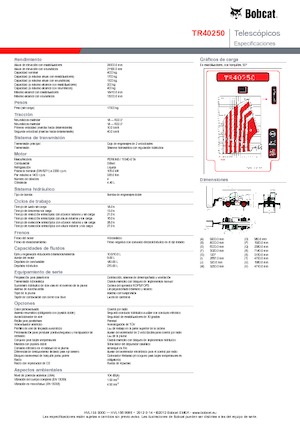 Chariot Élévateur avec châssis tounant Bobcat TR40250