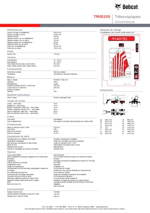 Chariot Élévateur avec châssis tounant Bobcat TR40250