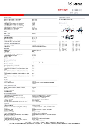 Chariot Élévateur avec châssis tounant Bobcat TR45190