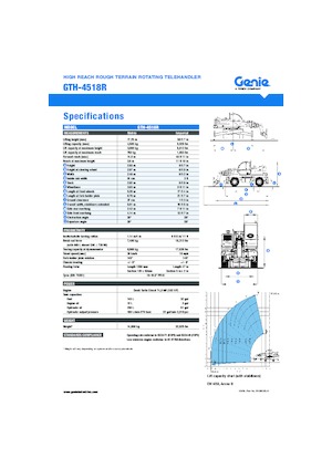 Chariot Élévateur avec châssis tounant Genie GTH 4518 R