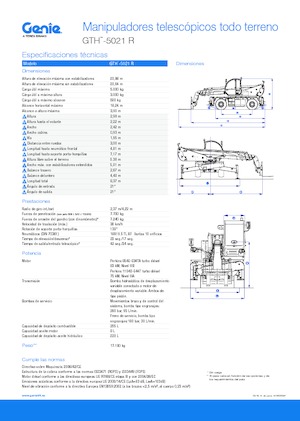Chariot Élévateur avec châssis tounant Genie GTH5021R