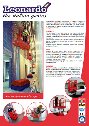 Nacelles à mât vertical unique Bravi Leonardo Outdoor