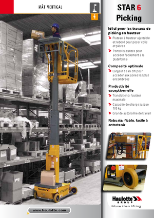 Nacelles à mât vertical unique Haulotte Star 6 P
