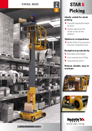 Nacelles à mât vertical unique Haulotte Star 6 P