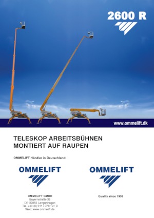Nacelles télescopiques sur chenilles OMMELIFT 2600 R