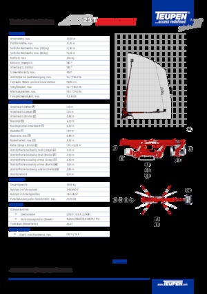 Nacelles télescopiques sur chenilles TEUPEN LEO23T 
