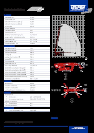 Nacelles télescopiques sur chenilles TEUPEN LEO25Tplus