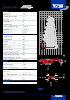 Nacelles télescopiques sur chenilles TEUPEN LEO36T