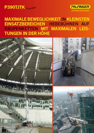 Nacelles télescopiques sur chenilles Palfinger P 390 TJTK