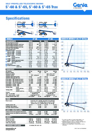 Nacelles télescopiques sur chenilles Genie S-65 TraX