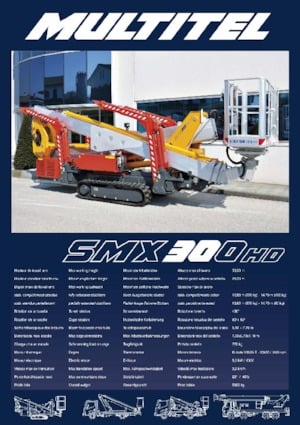 Nacelles télescopiques sur chenilles Multitel SMX 300