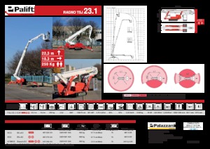 Nacelles télescopiques sur chenilles Palazzani TSJ 23.1 C