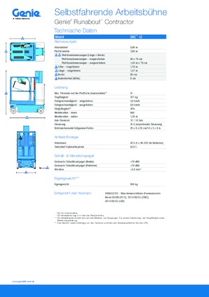 Nacelles télescopiques sur roues Genie GRC-12 Runabout