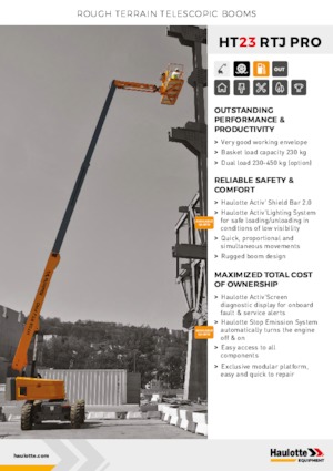 Nacelles télescopiques sur roues Haulotte HT23 RTJ PRO