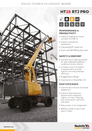 Nacelles télescopiques sur roues Haulotte HT28 RTJ PRO