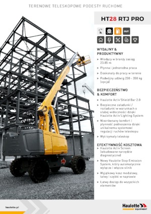 Nacelles télescopiques sur roues Haulotte HT28 RTJ PRO