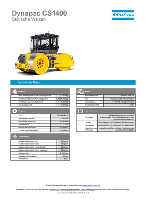 Rouleaux  trijantes Dynapac CS 1400