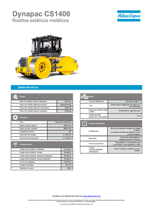 Rouleaux  trijantes Dynapac CS 1400