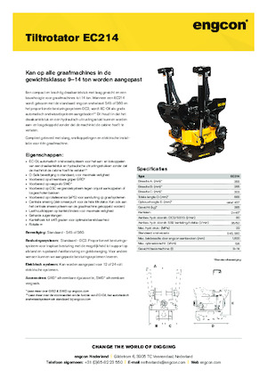 Tiltrotateur engcon EC214