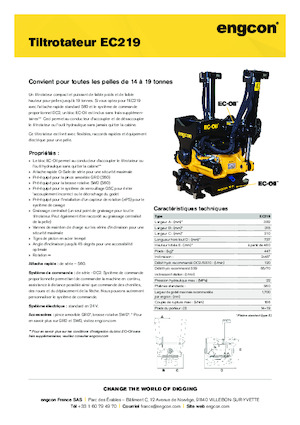 Tiltrotateur engcon EC219