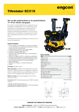 Tiltrotateur engcon EC219