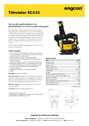 Tiltrotateur engcon EC233
