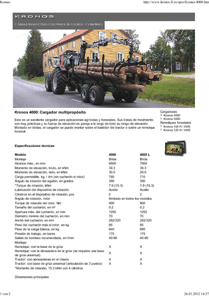 Grues de chargement à bois Kronos 4000
