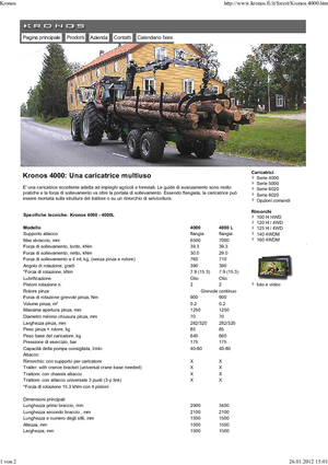 Grues de chargement à bois Kronos 4000