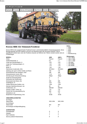 Grues de chargement à bois Kronos 4000