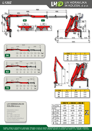 Grues de chargement à bois LIV L 120 Z 78