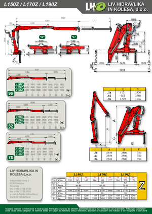 Grues de chargement à bois LIV L 170 Z 96