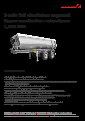 Semi-remorques/bennes Schwarzmüller 2-axle full aluminium segment tipper semitrailer - wheelbase 1,810 mm