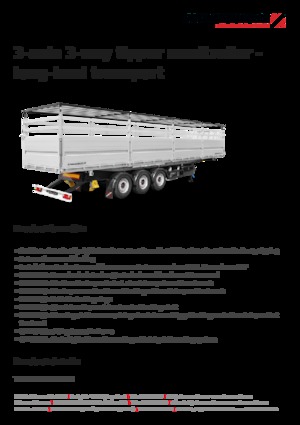 Semi-remorques/bennes Schwarzmüller 3-axle 3-way tipper semitrailer - long-haul transport