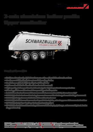 Semi-remorques/bennes Schwarzmüller 3-axle aluminium hollow profile tipper semitrailer