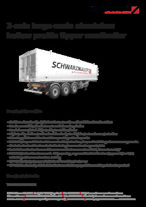 Semi-remorques/bennes Schwarzmüller 3-axle large-scale aluminium hollow profile tipper semitrailer
