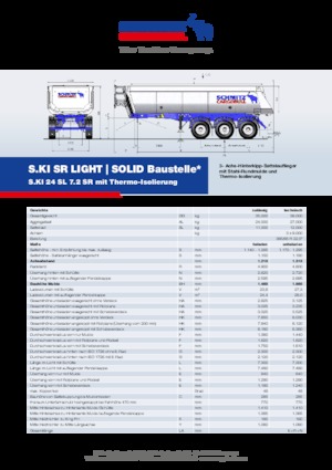 Semi-remorques/bennes Schmitz Cargobull S.KI SOLID 24 SL 7.2 SR