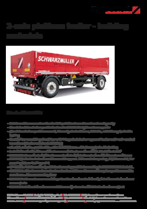Remorques/bennes Schwarzmüller 2-axle platform trailer - building materials