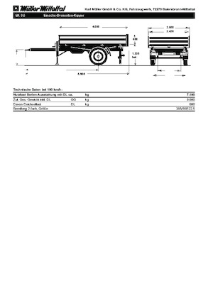 Remorques/bennes Müller Mitteltal EK96