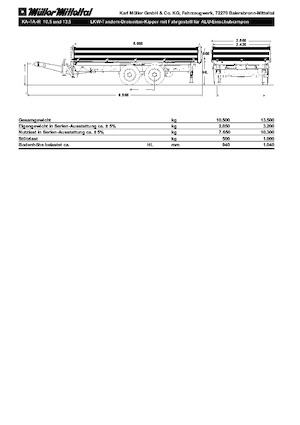 Remorques/bennes Müller Mitteltal KA-TA-R 10,5