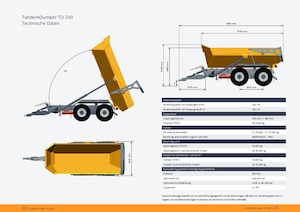 Remorques/bennes Zandt TD 240